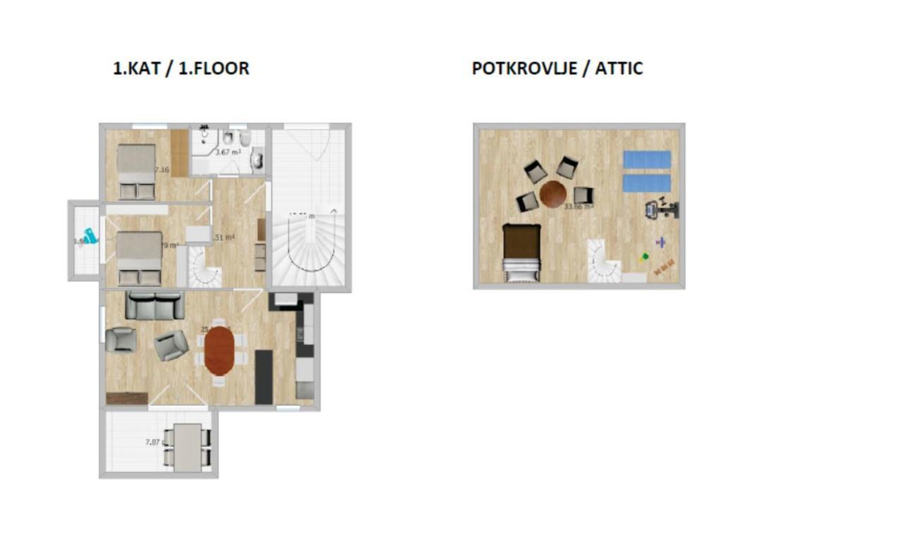 Golden Hope 4+1 Apartment Krk Krk Town Bagian luar foto